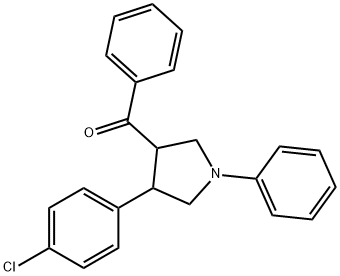 [4-(4-CHLOROPHENYL)-1-PHENYLTETRAHYDRO-1H-PYRROL-3-YL](PHENYL)METHANONE Struktur