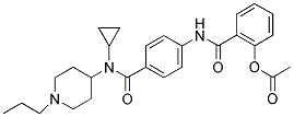 2-[[4-CYCLOPROPYL(1-PROPYLPIPERIDIN-4-YL)BENZAMIDO]AMINOCARBONYL]PHENOL ACETATE Struktur