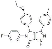 4-(4-ETHOXYPHENYL)-5-(4-FLUOROPHENYL)-3-P-TOLYL-4,5-DIHYDROPYRROLO[3,4-C]PYRAZOL-6(1H)-ONE Struktur