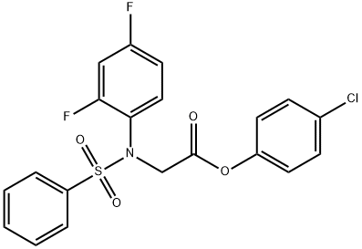 4-CHLOROPHENYL 2-[2,4-DIFLUORO(PHENYLSULFONYL)ANILINO]ACETATE Struktur