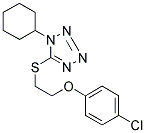 5-([2-(4-CHLOROPHENOXY)ETHYL]THIO)-1-CYCLOHEXYL-1H-TETRAZOLE Struktur