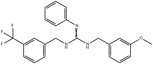 N-(3-METHOXYBENZYL)-N''-PHENYL-N'-[3-(TRIFLUOROMETHYL)BENZYL]GUANIDINE Struktur