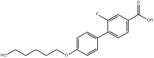 2-FLUORO-4'-[(5-HYDROXYPENTYL)OXY][1,1'-BIPHENYL]-4-CARBOXYLIC ACID Struktur