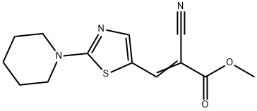 METHYL (E)-2-CYANO-3-(2-PIPERIDINO-1,3-THIAZOL-5-YL)-2-PROPENOATE Struktur