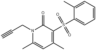 4,6-DIMETHYL-3-[(2-METHYLPHENYL)SULFONYL]-1-(2-PROPYNYL)-2(1H)-PYRIDINONE Struktur