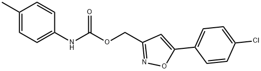 [5-(4-CHLOROPHENYL)-3-ISOXAZOLYL]METHYL N-(4-METHYLPHENYL)CARBAMATE Struktur