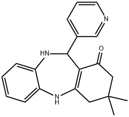 3,3-DIMETHYL-11-PYRIDIN-3-YL-2,3,4,5,10,11-HEXAHYDRO-1H-DIBENZO[B,E][1,4]DIAZEPIN-1-ONE Struktur