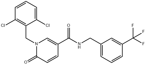 1-(2,6-DICHLOROBENZYL)-6-OXO-N-[3-(TRIFLUOROMETHYL)BENZYL]-1,6-DIHYDRO-3-PYRIDINECARBOXAMIDE Struktur