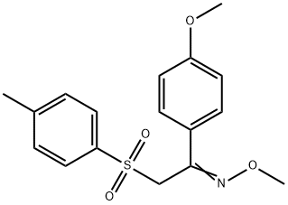 1-(4-METHOXYPHENYL)-2-[(4-METHYLPHENYL)SULFONYL]-1-ETHANONE O-METHYLOXIME Struktur