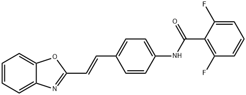 N-(4-[(E)-2-(1,3-BENZOXAZOL-2-YL)ETHENYL]PHENYL)-2,6-DIFLUOROBENZENECARBOXAMIDE Struktur