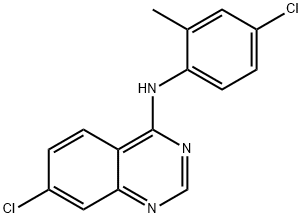 7-CHLORO-N-(4-CHLORO-2-METHYLPHENYL)-4-QUINAZOLINAMINE Struktur