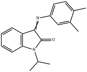 3-[(3,4-DIMETHYLPHENYL)IMINO]-1-ISOPROPYL-1,3-DIHYDRO-2H-INDOL-2-ONE Struktur