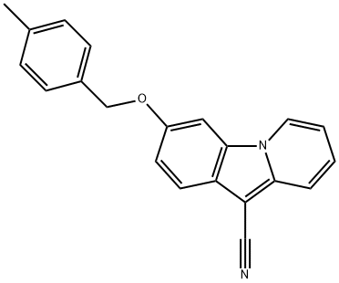 3-[(4-METHYLBENZYL)OXY]PYRIDO[1,2-A]INDOLE-10-CARBONITRILE Struktur