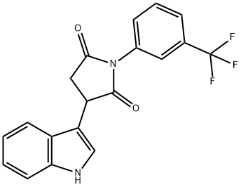 3-(1H-INDOL-3-YL)-1-[3-(TRIFLUOROMETHYL)PHENYL]DIHYDRO-1H-PYRROLE-2,5-DIONE Struktur