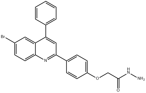 2-[4-(6-BROMO-4-PHENYLQUINOLIN-2-YL)PHENOXY]ACETOHYDRAZIDE Struktur