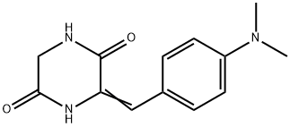 3-([4-(DIMETHYLAMINO)PHENYL]METHYLENE)TETRAHYDRO-2,5-PYRAZINEDIONE Struktur