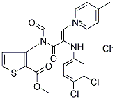 1-(4-(3,4-DICHLOROANILINO)-1-[2-(METHOXYCARBONYL)-3-THIENYL]-2,5-DIOXO-2,5-DIHYDRO-1H-PYRROL-3-YL)-4-METHYLPYRIDINIUM CHLORIDE Struktur