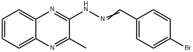 4-BROMOBENZENECARBALDEHYDE N-(3-METHYL-2-QUINOXALINYL)HYDRAZONE Struktur