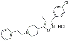 3-(4-CHLOROPHENYL)-4-METHYL-5-(1-(2-PHENYLETHYL)PIPERIDIN-4-YL)ISOXAZOLE HYDROCHLORIDE Struktur