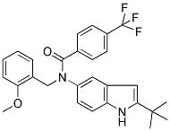 N-(2-TERT-BUTYL-(1H)-INDOL-5-YL)-N-(2-METHOXYBENZYL)-4-(TRIFLUOROMETHYL)BENZAMIDE Struktur