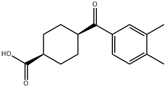 CIS-4-(3,4-DIMETHYLBENZOYL)CYCLOHEXANE-1-CARBOXYLIC ACID Struktur