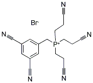 TRIS(2-CYANOETHYL)(3,5-DICYANOBENZYL)PHOSPHONIUM BROMIDE Struktur