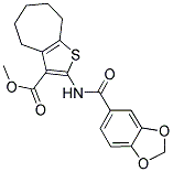 METHYL 2-[(1,3-BENZODIOXOL-5-YLCARBONYL)AMINO]-5,6,7,8-TETRAHYDRO-4H-CYCLOHEPTA[B]THIOPHENE-3-CARBOXYLATE Struktur