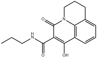 7-HYDROXY-5-OXO-N-PROPYL-2,3-DIHYDRO-1H,5H-PYRIDO[3,2,1-IJ]QUINOLINE-6-CARBOXAMIDE Struktur