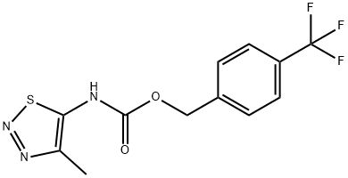 4-(TRIFLUOROMETHYL)BENZYL N-(4-METHYL-1,2,3-THIADIAZOL-5-YL)CARBAMATE Struktur