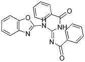 N-[(1Z)-(1,3-BENZOXAZOL-2-YLAMINO)(BENZOYLAMINO)METHYLENE]BENZAMIDE Struktur