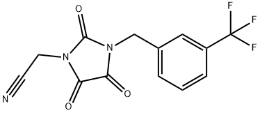 2-(2,4,5-TRIOXO-3-[3-(TRIFLUOROMETHYL)BENZYL]-1-IMIDAZOLIDINYL)ACETONITRILE Struktur