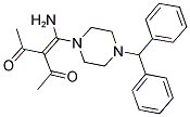 3-(AMINO(4-BENZHYDRYLPIPERAZIN-1-YL)METHYLENE)PENTANE-2,4-DIONE Struktur