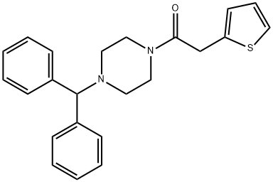 1-(4-(DIPHENYLMETHYL)PIPERAZINYL)-2-(2-THIENYL)ETHAN-1-ONE Struktur