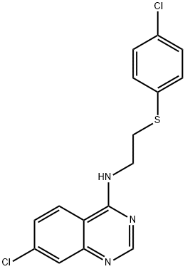 7-CHLORO-N-(2-[(4-CHLOROPHENYL)SULFANYL]ETHYL)-4-QUINAZOLINAMINE Struktur