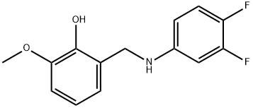 2-[(3,4-DIFLUOROANILINO)METHYL]-6-METHOXYBENZENOL Struktur