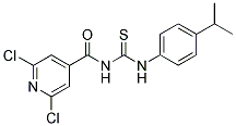 N-(2,6-DICHLOROISONICOTINOYL)-N'-(4-ISOPROPYLPHENYL)THIOUREA Struktur