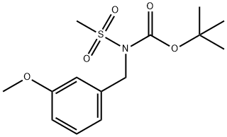 TERT-BUTYL N-(3-METHOXYBENZYL)-N-(METHYLSULFONYL)CARBAMATE Struktur