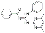 N-{(1E)-ANILINO[(4,6-DIMETHYLPYRIMIDIN-2-YL)AMINO]METHYLENE}BENZAMIDE Struktur