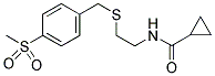 N-[2-(4-(METHYLSULPHONYL)BENZYLTHIO)ETHYL]CYCLOPROPANECARBOXAMIDE Struktur