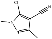 5-CHLORO-1,3-DIMETHYL-1H-PYRAZOLE-4-CARBONITRILE Struktur