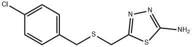 5-(4-CHLORO-BENZYLSULFANYLMETHYL)-[1,3,4]THIADIAZOL-2-YLAMINE Struktur