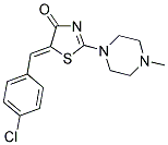 (5Z)-5-(4-CHLOROBENZYLIDENE)-2-(4-METHYLPIPERAZIN-1-YL)-1,3-THIAZOL-4(5H)-ONE Struktur