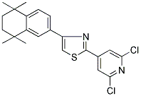 2,6-DICHLORO-4-[4-(5,5,8,8-TETRAMETHYL-5,6,7,8-TETRAHYDRONAPHTHALEN-2-YL)-1,3-THIAZOL-2-YL]PYRIDINE Struktur