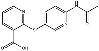 2-([6-(ACETYLAMINO)-3-PYRIDINYL]SULFANYL)NICOTINIC ACID Struktur