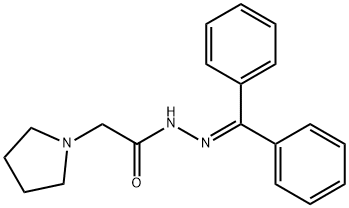 N'-(DIPHENYLMETHYLENE)-2-(1-PYRROLIDINYL)ACETOHYDRAZIDE Struktur