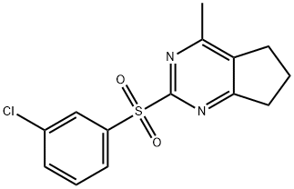 2-[(3-CHLOROPHENYL)SULFONYL]-4-METHYL-6,7-DIHYDRO-5H-CYCLOPENTA[D]PYRIMIDINE Struktur