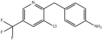 4-([3-CHLORO-5-(TRIFLUOROMETHYL)-2-PYRIDINYL]METHYL)ANILINE Struktur