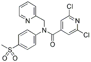 2,6-DICHLORO-N-[4-(METHYLSULPHONYL)PHENYL]-N-[(PYRIDIN-2-YL)METHYL]PYRIDINE-4-CARBOXAMIDE Struktur