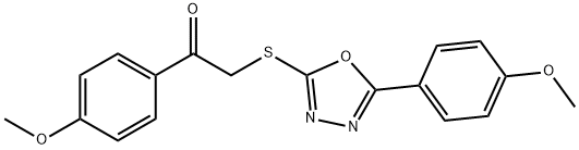 1-(4-METHOXYPHENYL)-2-([5-(4-METHOXYPHENYL)-1,3,4-OXADIAZOL-2-YL]SULFANYL)-1-ETHANONE Struktur