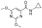 N-CYCLOPROPYL-2,6-DIMETHOXYPYRIMIDINE-4-CARBOXAMIDE Struktur